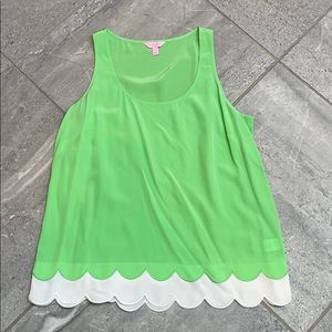 EUC Scallop Green Lilly Pulitzer Shirt